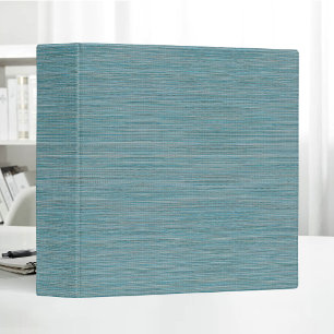 Aqua Linen Fabric Texture Simple Blank Binder