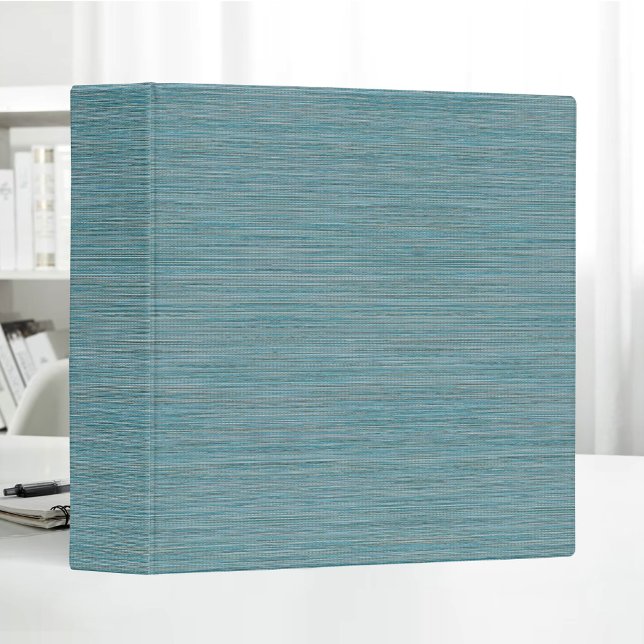Aqua Linen Fabric Texture Simple Blank Binder (Creator Uploaded)