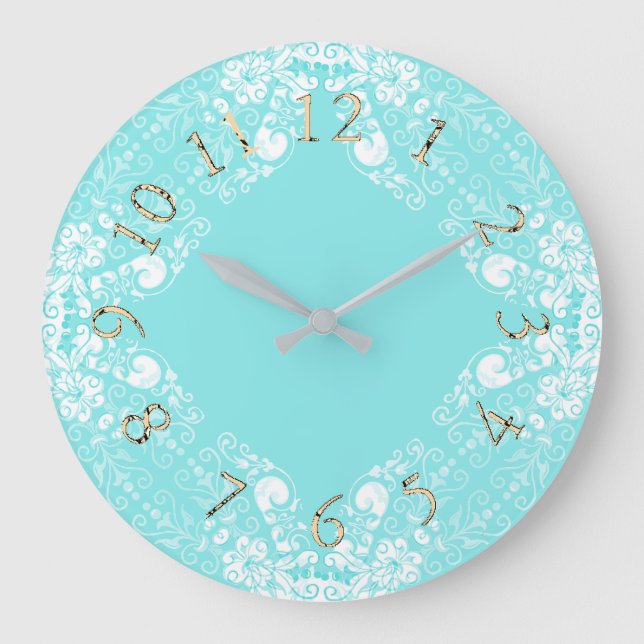Aqua-Magical-Nursury-Multi-Sz Large Clock (Front)