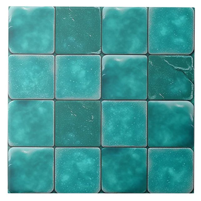 Aqua Marine Ceramic Tile (The complete printed tile design. Tiles sold individually.)