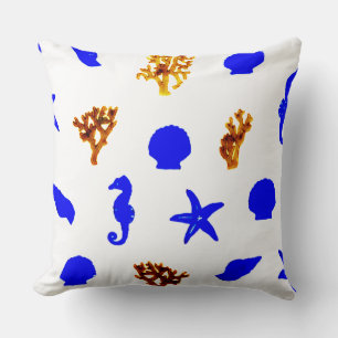 Aqua Marino Throw Pillow