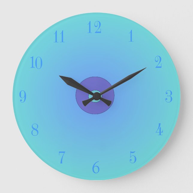 Aqua/mauve > Plain Kitchen Clocks (Front)