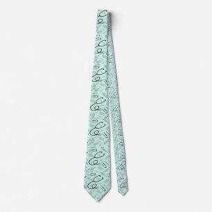 Aqua Medical Doctor Stethoscope Tie