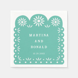 AQUA MEXICAN PAPEL PICADO NAPKIN