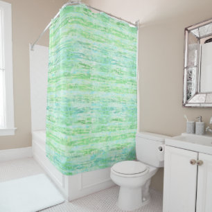 Aqua Mint Abstract Tie Dye Watercolor Stripes