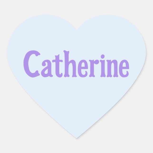 Aqua Mint Catherine Heart Stickers (Front)