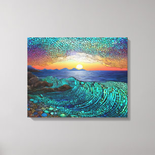 Aqua Mirage Seascape Canvas Print