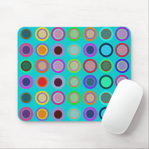 Aqua Mod Polka Dot Mouse Pad