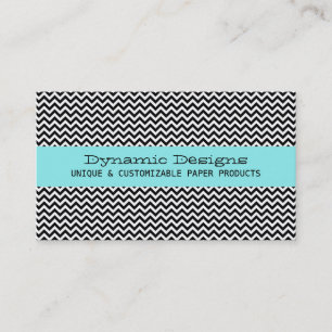 Aqua Modern Chevron Business Card