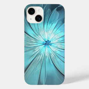 Aqua Modern Flower Phone Case
