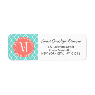 Aqua Moroccan Tiles Lattice Personalized
