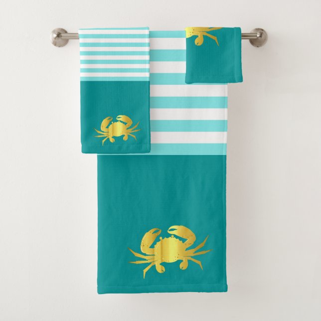 Aqua nautique/crabe de roche dorée à rayures (En situation)