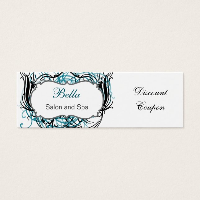 aqua, noir et blanc Chic coupon rabais (Devant)