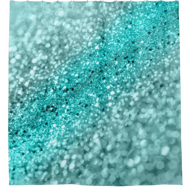 Aqua Ocean Bokeh Glitter #1 (Faux Glitter) #decor  (Front)