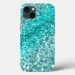 Aqua Ocean Bokeh Glitter #1 (Faux Glitter) #decor  iPhone 13 Case