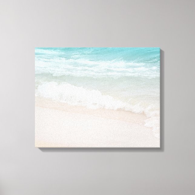 Aqua Ocean Waves in Kauai Canvas Print (Front)