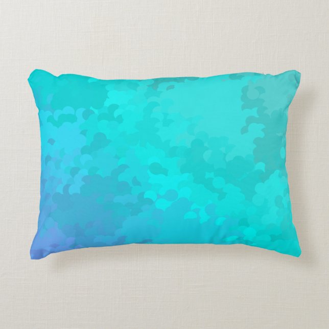 Aqua Ombre Accent Pillow (Front)