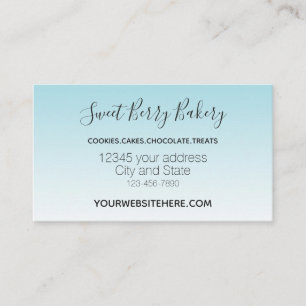 Aqua Ombre Business Card