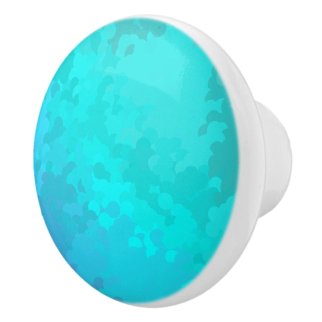 Aqua Ombre Ceramic Knob (Right)