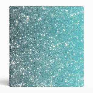 Aqua Ombre Glitter Binder