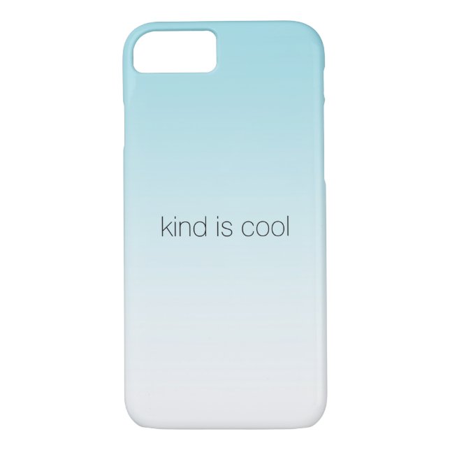 Aqua Ombre Kind is Cool Case-Mate iPhone Case (Back)