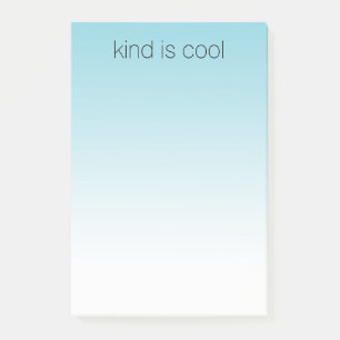 Aqua Ombre Kind is Cool Post-it Notes