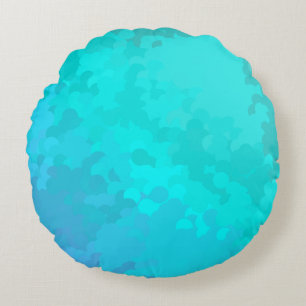 Aqua Ombre Round Pillow