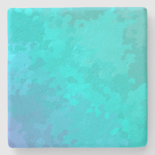 Aqua Ombre Stone Coaster (Front)