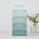 Aqua Paint Swatch Card Housewarming Party Invite<br><div class="desc">Affordable custom printed housewarming party invitations with a simple template for customization. This modern minimalist design looks just like a paint swatch card, perfect for new homeowners! Personalize it with your housewarming party details or other custom text. Use the design tools to choose any background colour to customize your paint...</div>