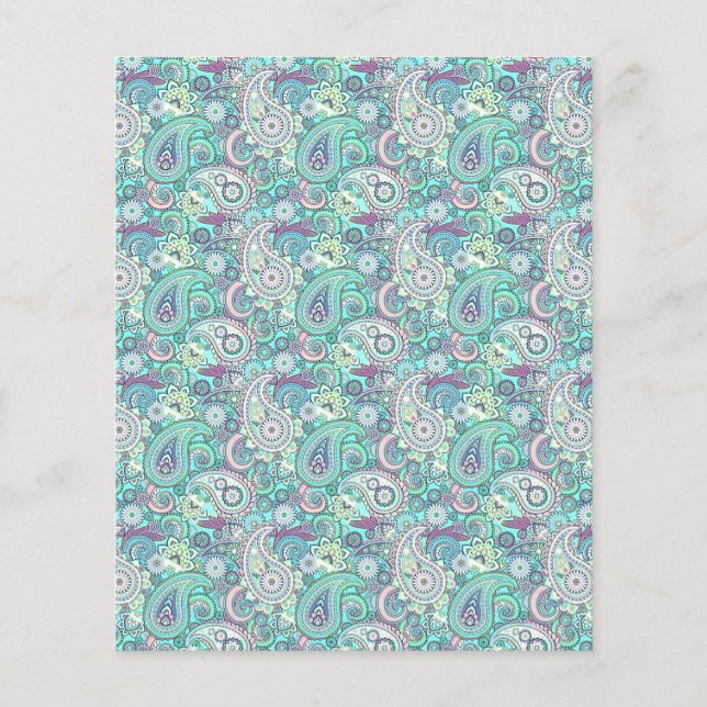 Aqua paisley (Front)