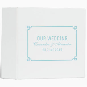 Aqua Paradise Deco Chic Wedding Binder