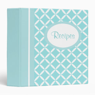 Aqua Pattern Recipe Binder