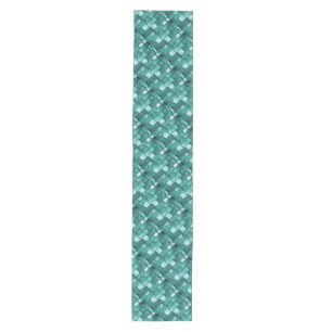 Aqua Pattern Table Runner