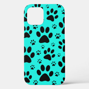 Aqua Paw print phone case, make in any colour! Cas iPhone 12 Case
