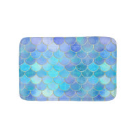 Aqua Pearlescent & Gold Mermaid Scale Pattern