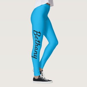 Aqua Personalized Custom XS (0-2) to XL (16) Leggings