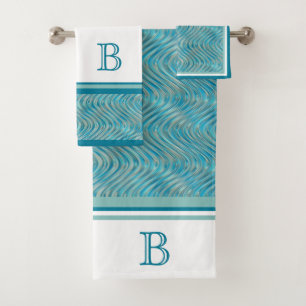 Aqua personnalisé bleu turquoise Taupe courbe lign
