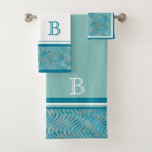 Aqua personnalisé bleu turquoise Taupe courbe lign