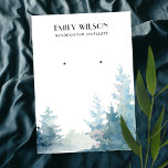 AQUA PINE TREE WINTER FOREST STUD EARRING DISPLAY BUSINESS CARD<br><div class="desc">If you need any further customisation please feel free to message me on yellowfebstudio@gmail.com.</div>