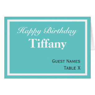 Aqua Place Card - Customizable