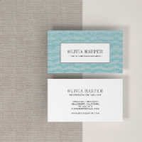 Aqua | Plain Elegant Linen Look Professional