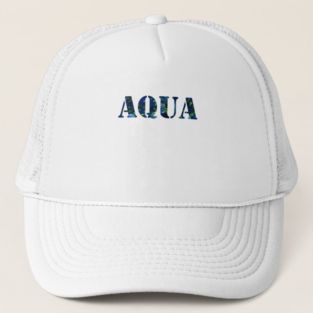 Aqua Planet Aquarium Fish Trucker Hat (Front)