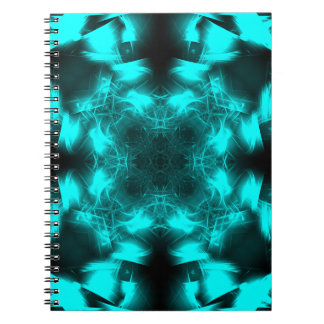 Aqua Plasma Symmetry Fractal Art Notebook