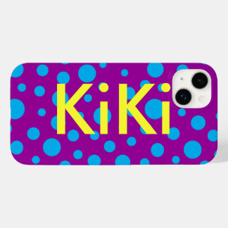 Aqua Polka Dots Case-Mate iPhone 14 Plus Case