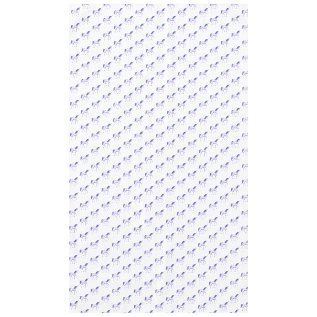 Aqua Purple White Unicorns Tablecloth (Front)
