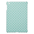 Aqua Quatrefoil Clover Pattern