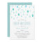 Aqua Raindrops | Baby Sprinkle Invitation