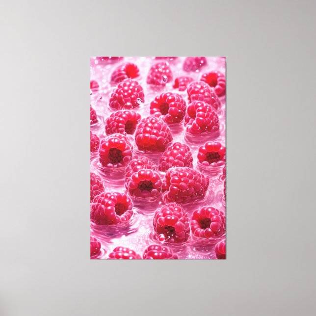 Aqua raspberry Stretched Canvas Print (Front)