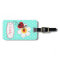 Aqua red ladybug & polka dots named luggage tag