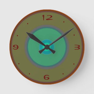 Aqua, Red, Moss Green >Plain WallClocks